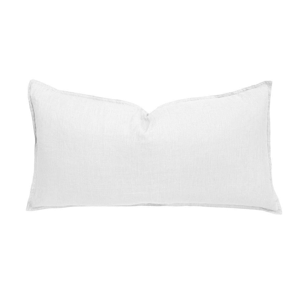 Linen Rectangle Cushion White – Bambury