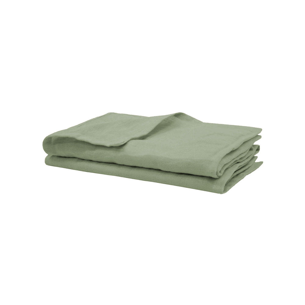 100% French Flax Linen Napkin- Set of 4 Sage
