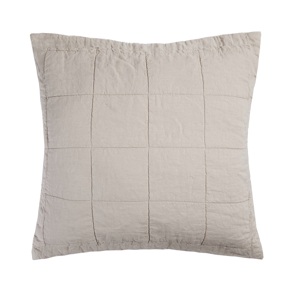 Grey linen euro shop sham