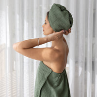 Bambury's Matrix Microfibre Hair Wrap in Moss Green