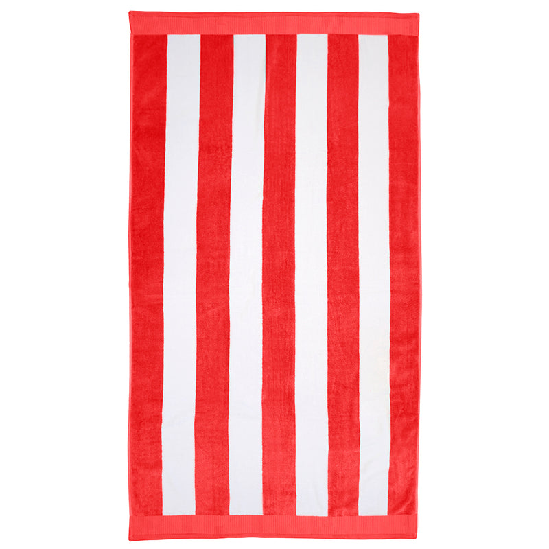 Classic Stripe Beach Towel - Poppy