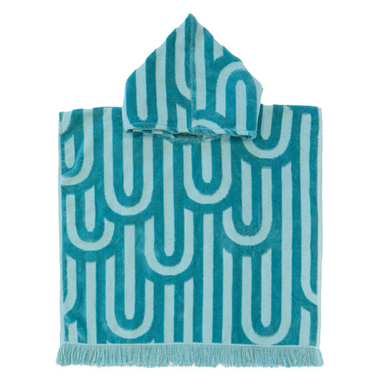 HiLo Kids Poncho Arcade - Turquoise