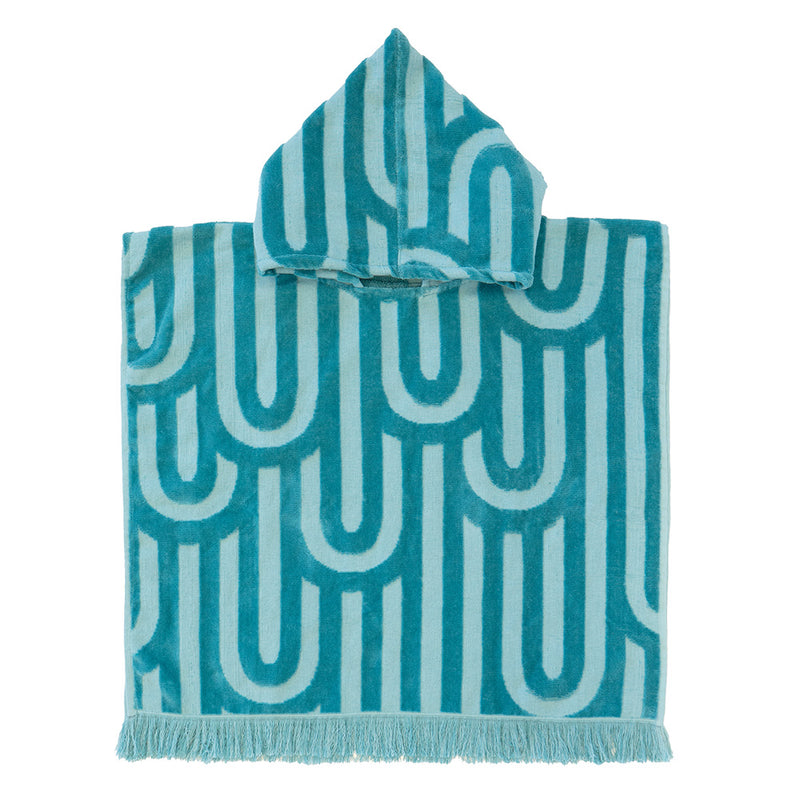 HiLo Kids Poncho Arcade - Turquoise