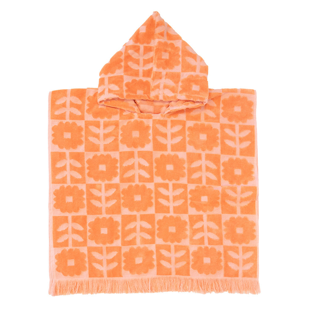 HiLo Kids Poncho Bloom - Peach