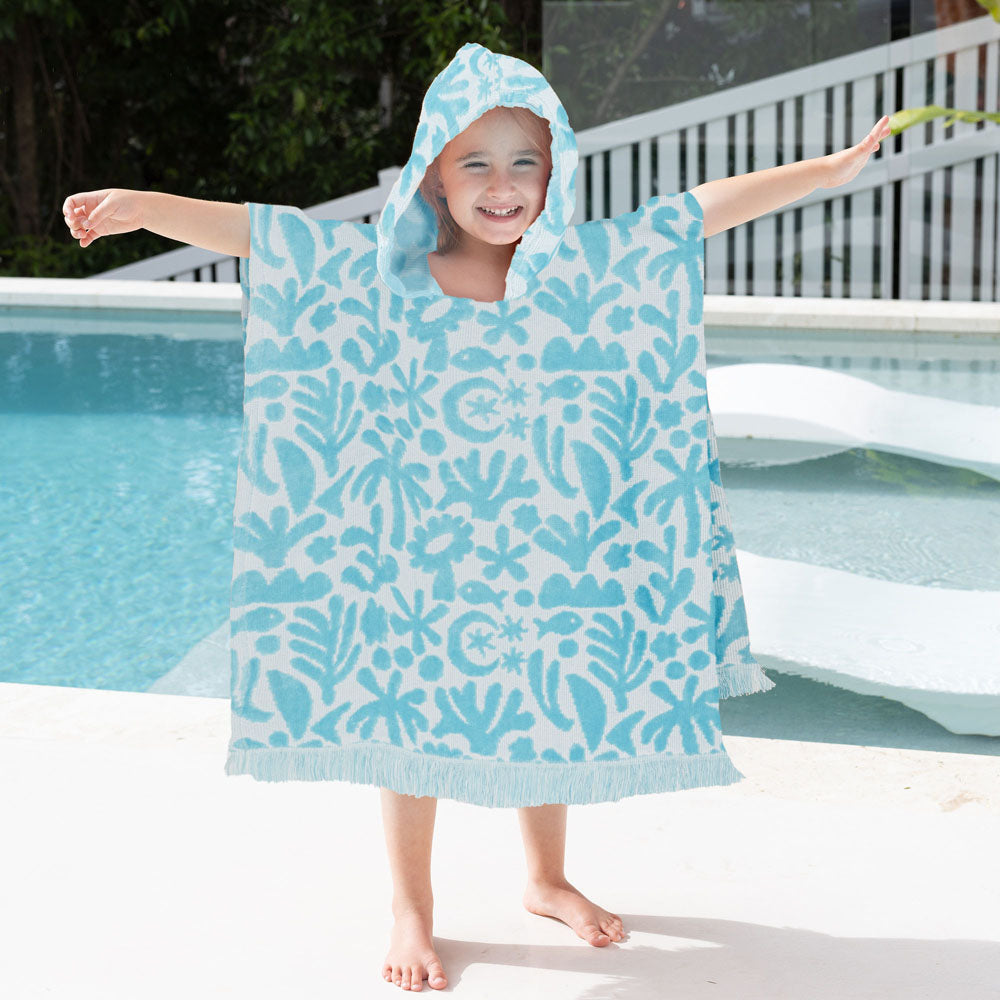 Bambury's HiLo Kids Poncho Holiday - Sky