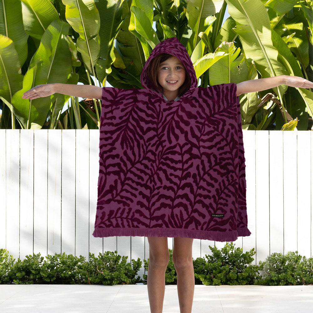 Bambury's HiLo Kids Poncho Nori - Berry