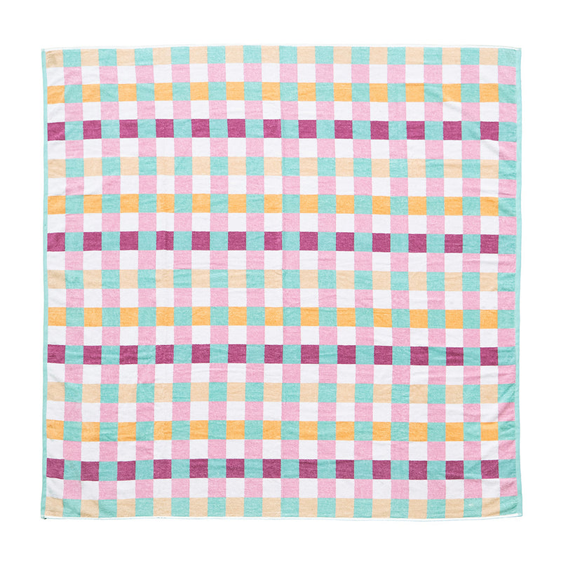 Jacquard Beach Blanket Sorbet Check