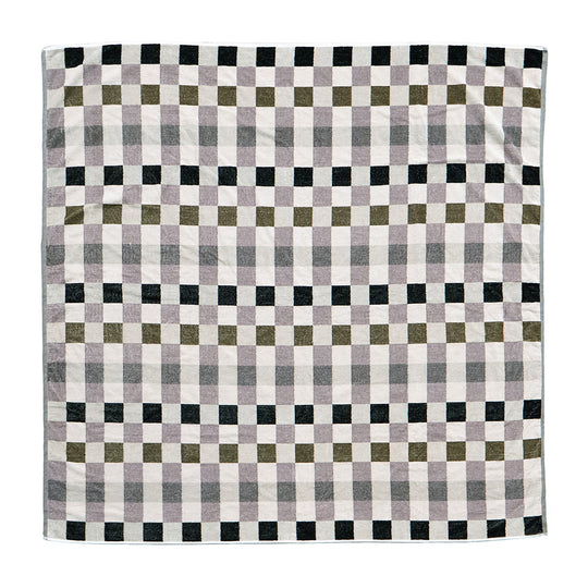 Jacquard Beach Blanket Truffle Check