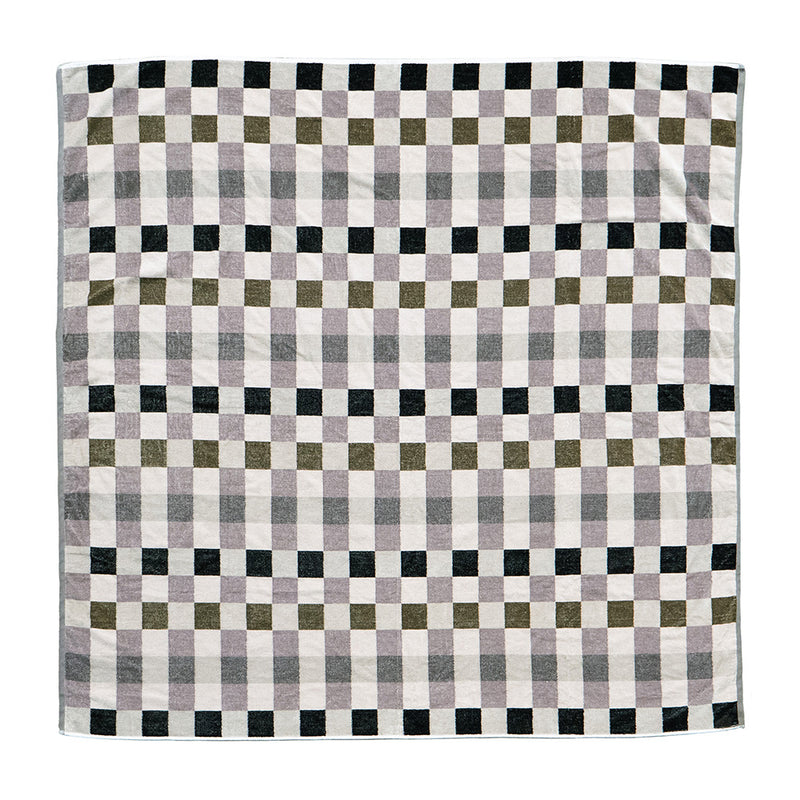 Jacquard Beach Blanket Truffle Check