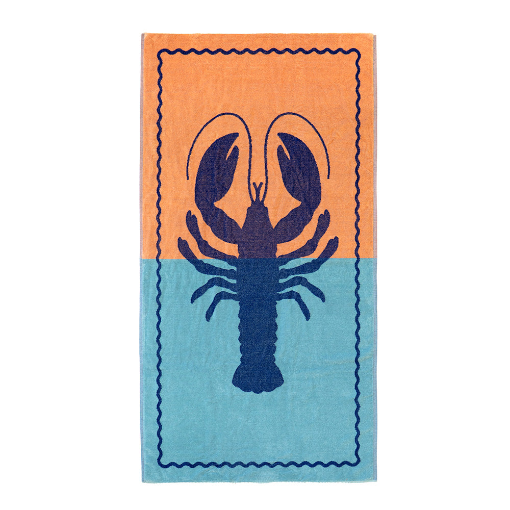 Jacquard Beach Towel Lobster