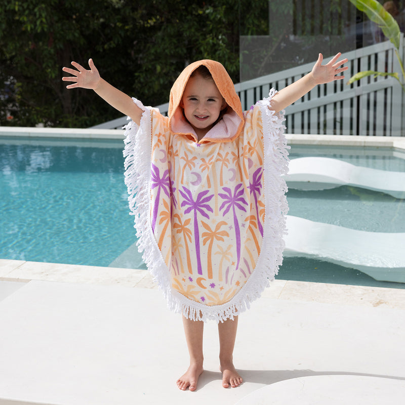 Kids Shaped Poncho Luna Tree