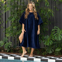 Bambury's Wylie Adult Hooded Beach Poncho Navy