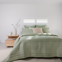 Bambury's Flinders Embossed Coverlet Set - Sage