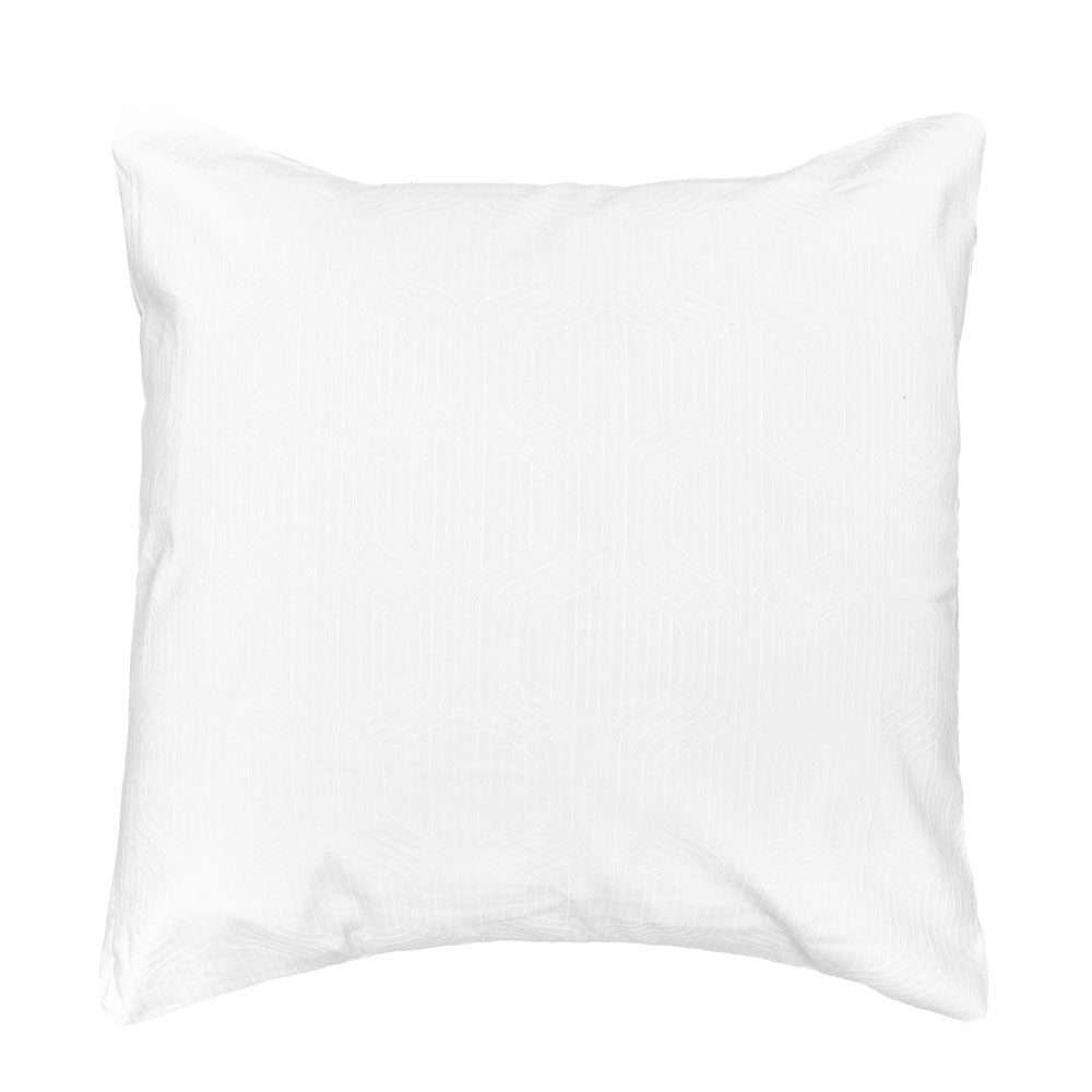 Ogee Jacquard White European Pillowcase