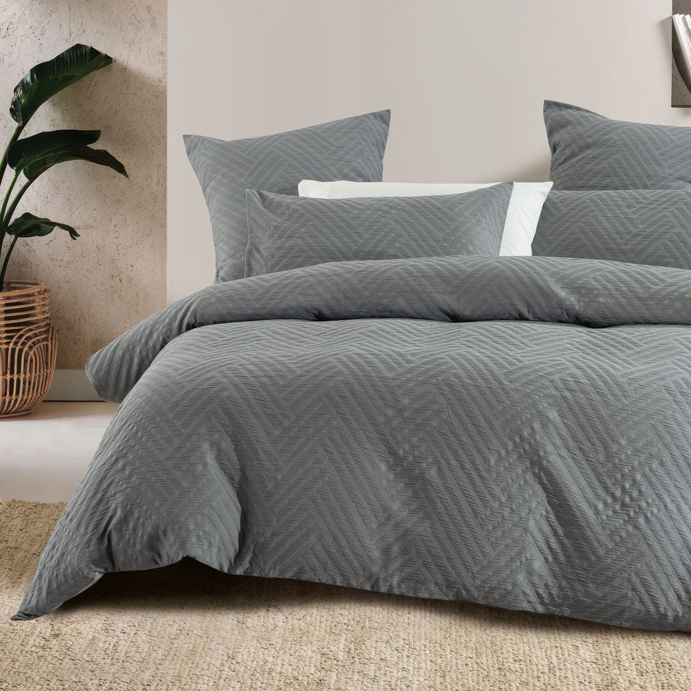 Panama Jacquard Steel European Pillowcase