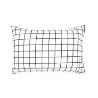 Grid Black Flannelette Quilt Cover Set