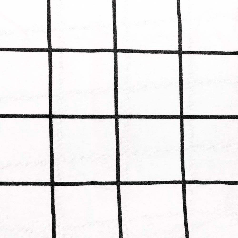 Grid Black Flannelette Quilt Cover Set