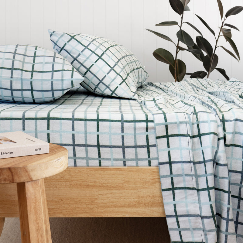 Campbell Flannelette Sheet Set