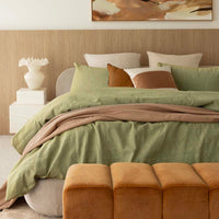 Acacia Jacquard Quilt Cover Set - Pear