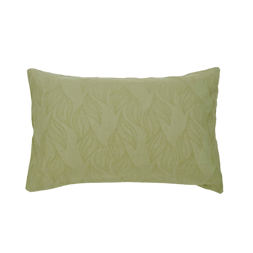 Acacia Jacquard Quilt Cover Set - Pear