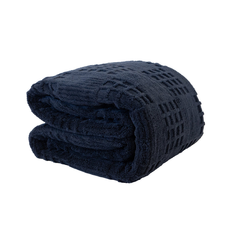 Lattice Sherpa Blanket Navy