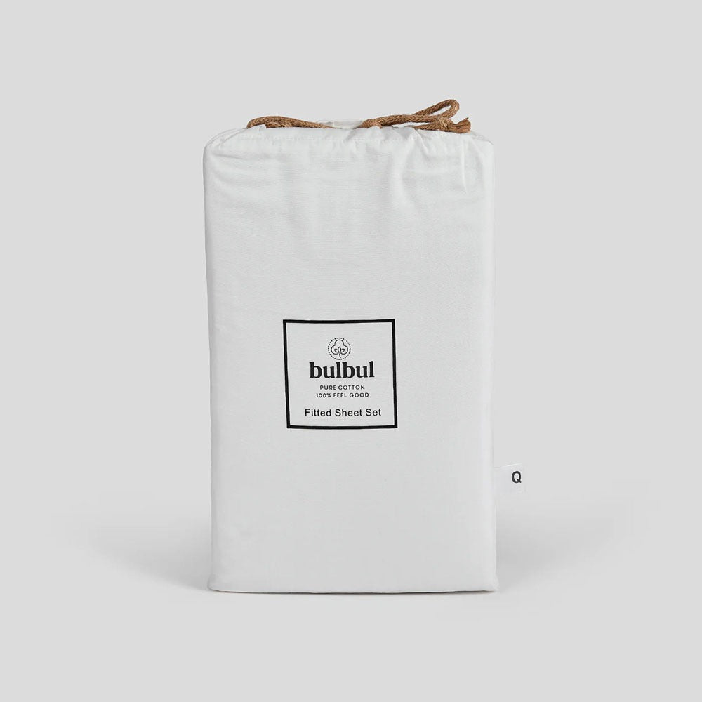BB Fitted Sheet Set - White