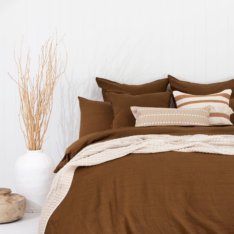 Linen Square Cushion - Hazel