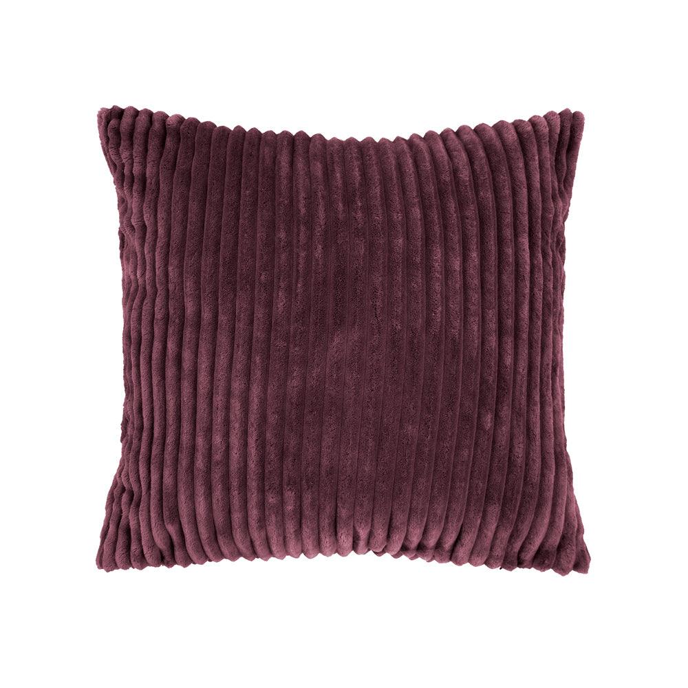 Channel Square Cushion Plum