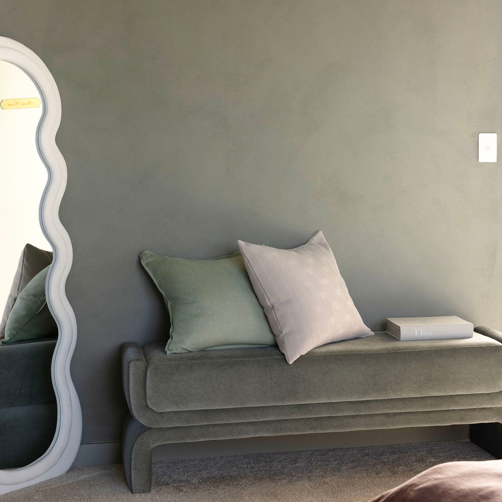 Bambury's Eva Square Cushion Pebble