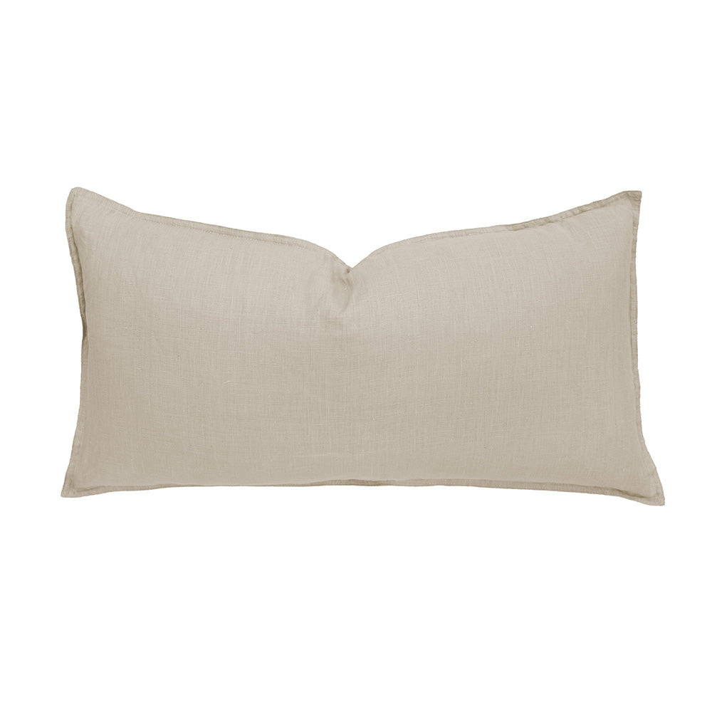 Linen Rectangle Cushion - Pebble