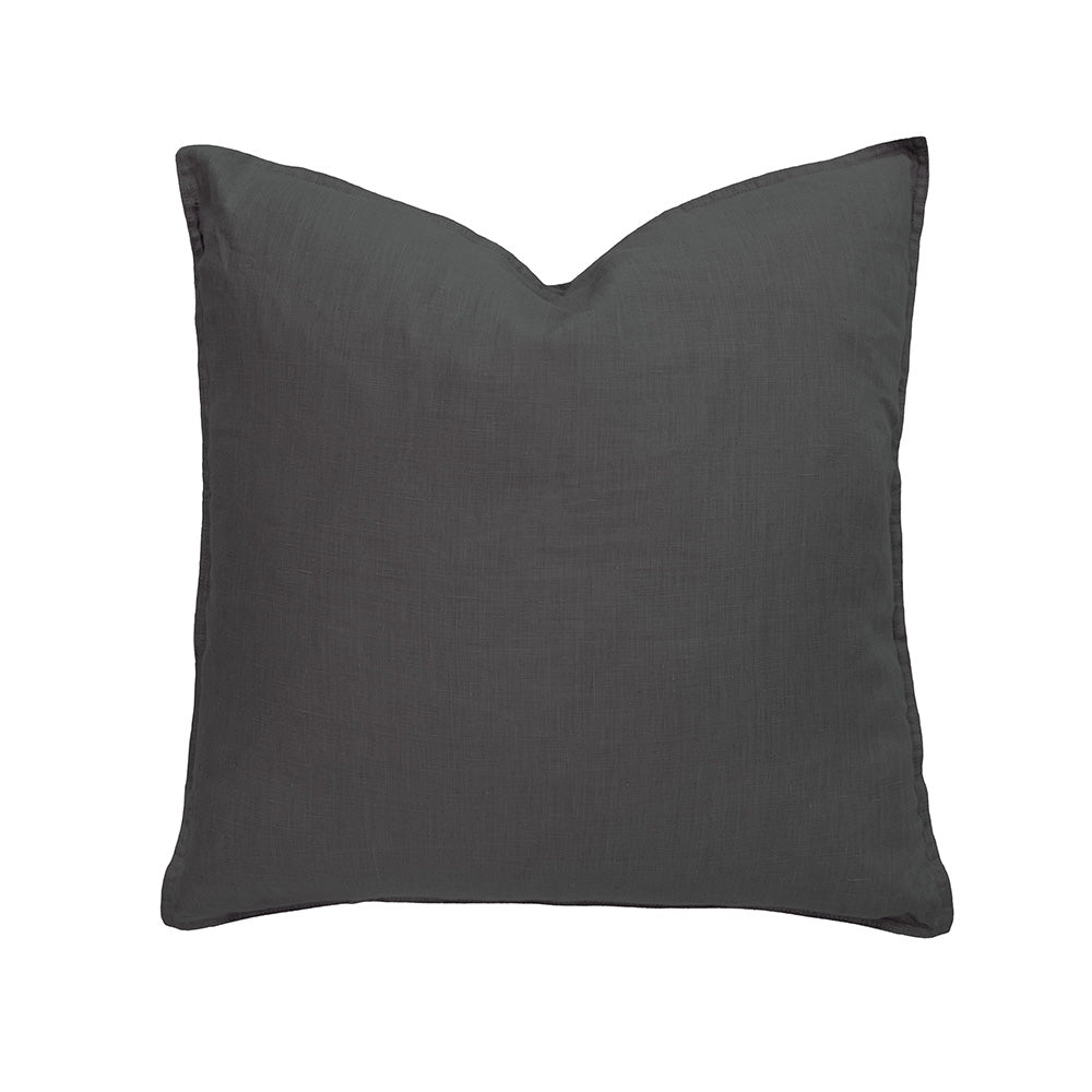 Linen Square Cushion - Charcoal