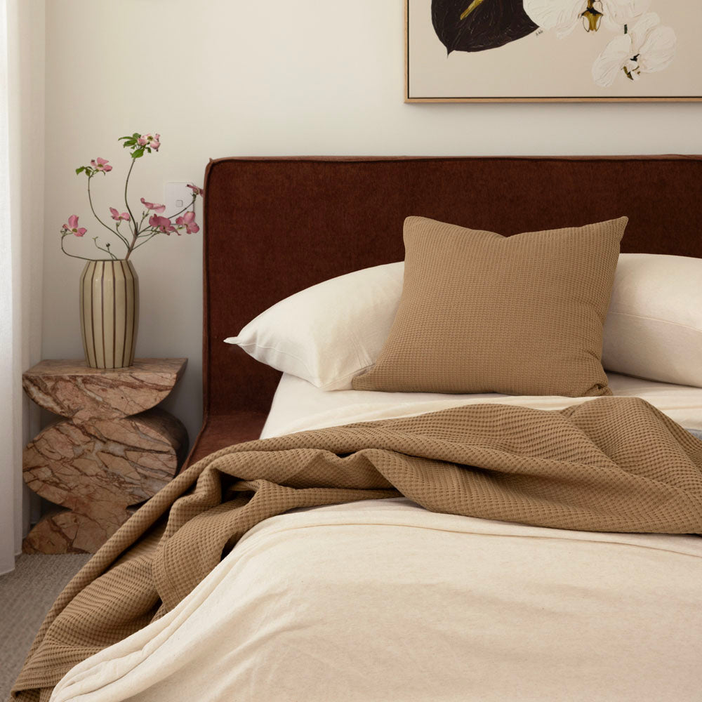 Milo Waffle Square Cushion