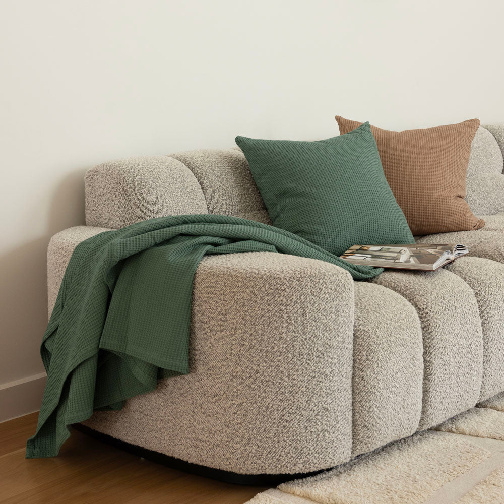 Milo Waffle Square Cushion