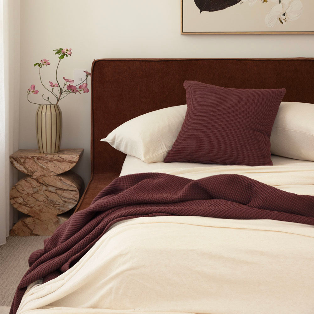 Milo Waffle Square Cushion