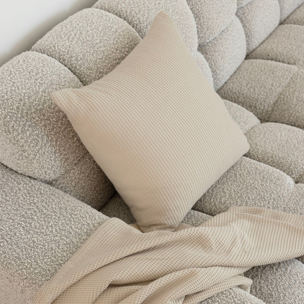 Milo Waffle Square Cushion