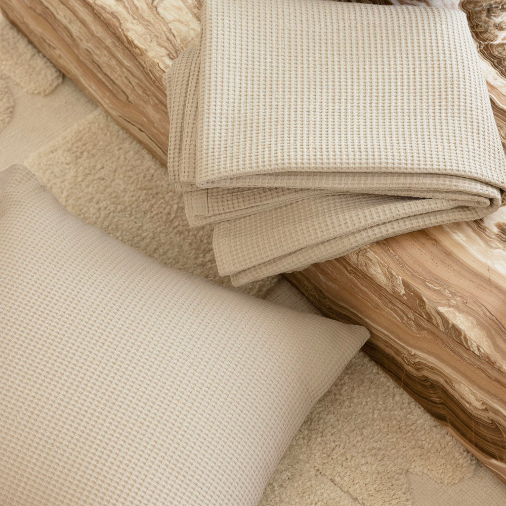 Milo Waffle Square Cushion