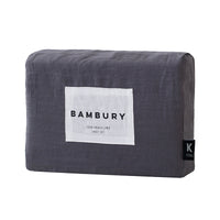 Bambury's French Flax Linen Sheet Set - Charcoal