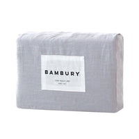 Bambury's French Flax Linen Sheet Set - Silver