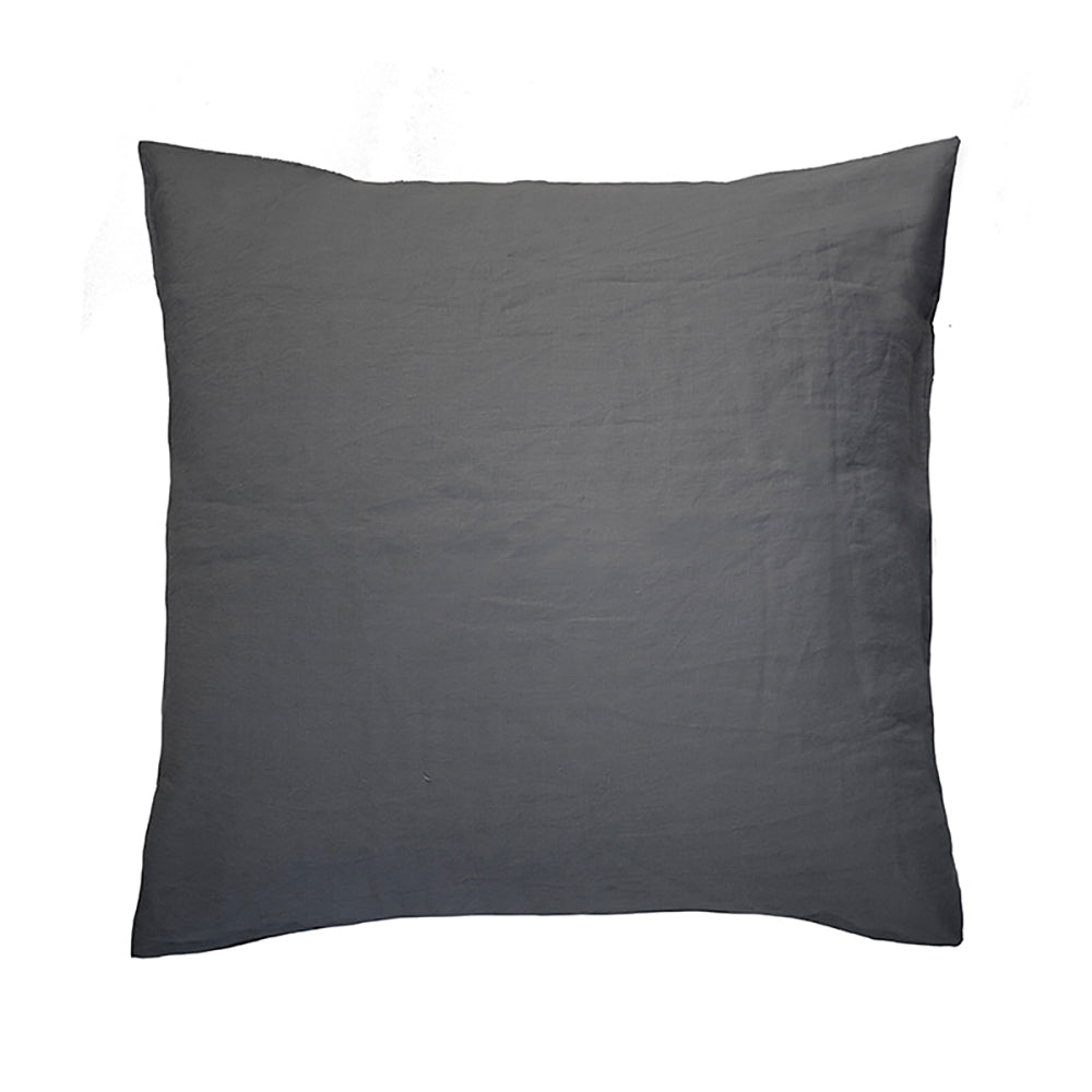 Bambury's Linen Euro Pillowcase Charcoal