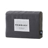 Bambury's French Flax Linen Quilt Cover Set - Charcoal