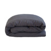 Bambury's French Flax Linen Quilt Cover Set - Charcoal