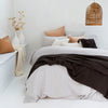 Bambury's French Flax Linen Quilt Cover Set - Silver
