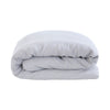 Bambury's French Flax Linen Quilt Cover Set - Silver