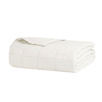 French Flax Linen Quilted Coverlet