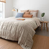 French Flax Linen Quilted Coverlet