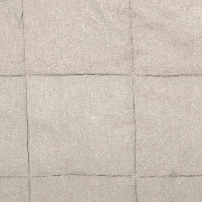French Flax Linen Quilted Coverlet