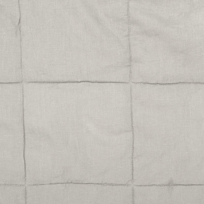 French Flax Linen Quilted Coverlet