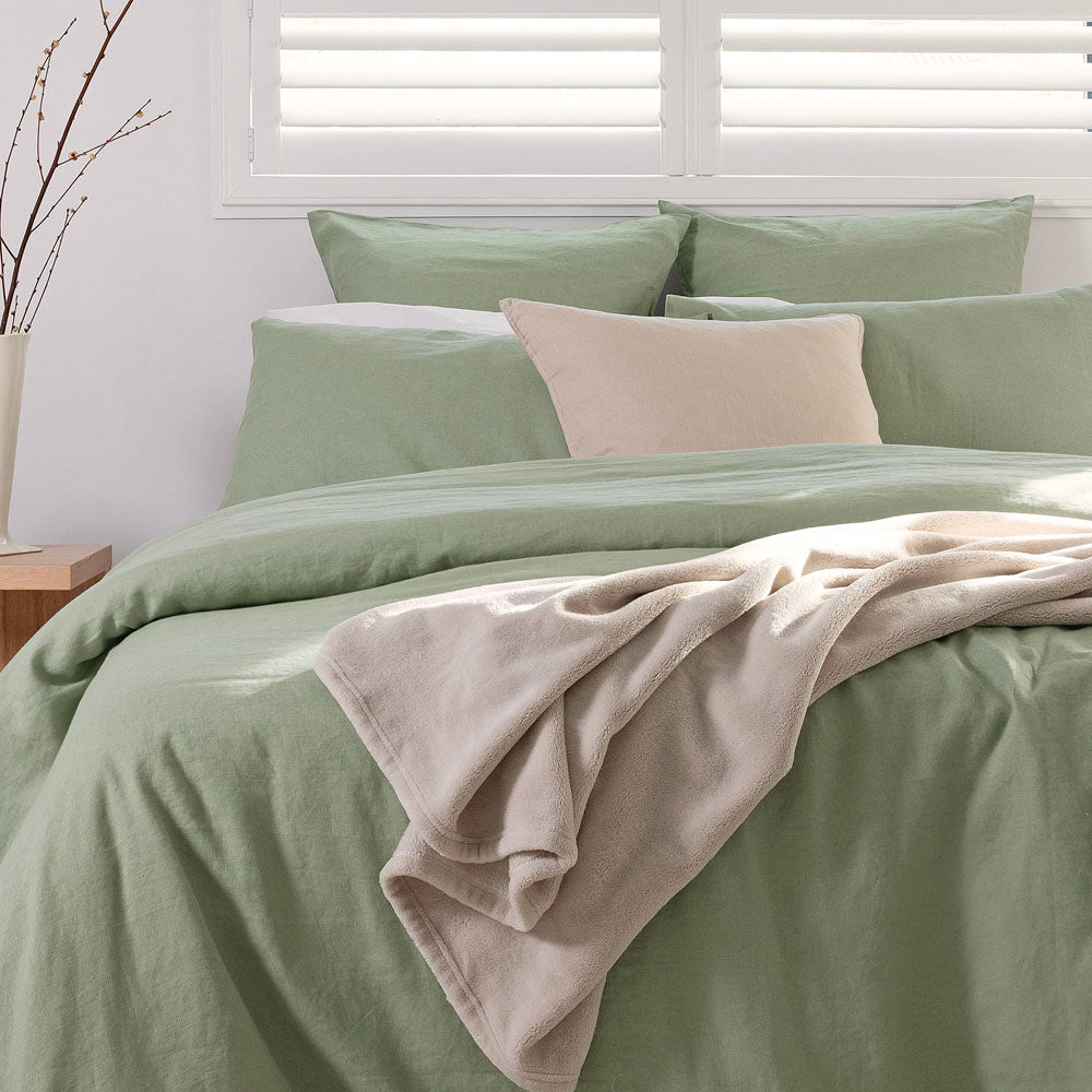 Bambury's Linen Euro Pillowcase Sage