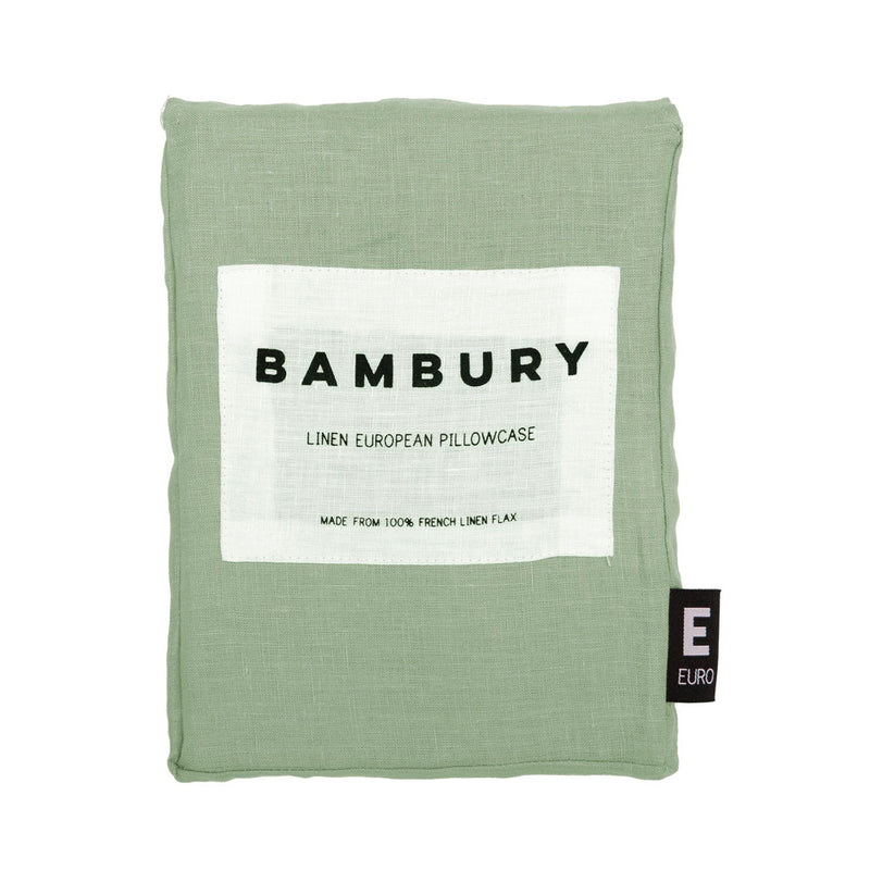 Bambury's Linen Euro Pillowcase Sage