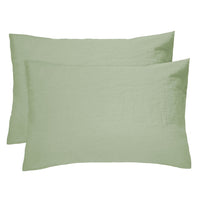 Bambury's Linen Pillowcase Pair Sage